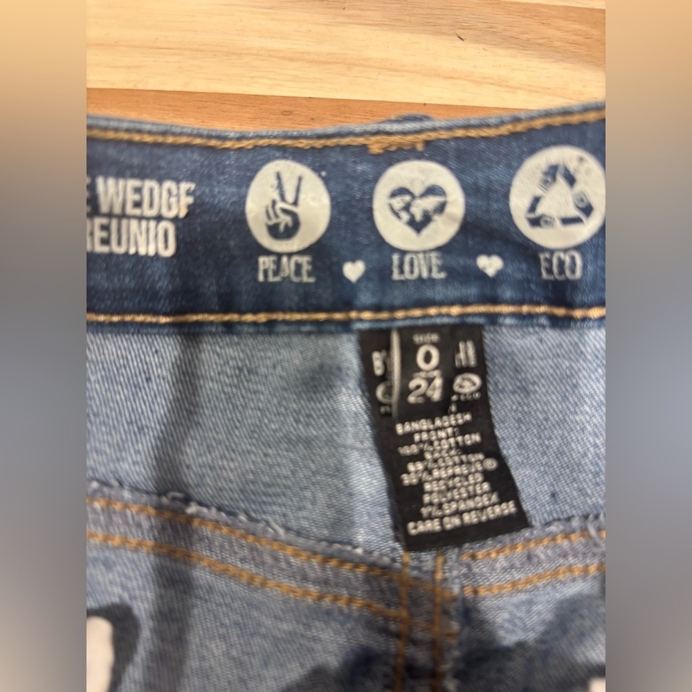 Edge Blue Distressed Jean Shorts - Picture 5 of 5